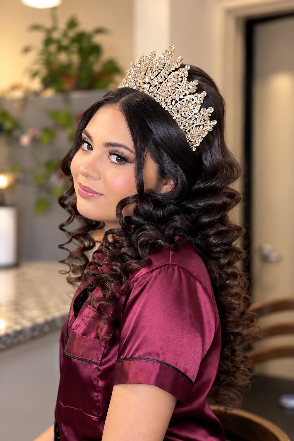 Quinceañeras: maquillaje y peinado, look 3